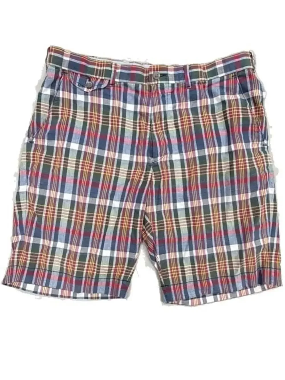 Polo Ralph Lauren Authentic India Madras Plaid Cotton Flat Front Shorts